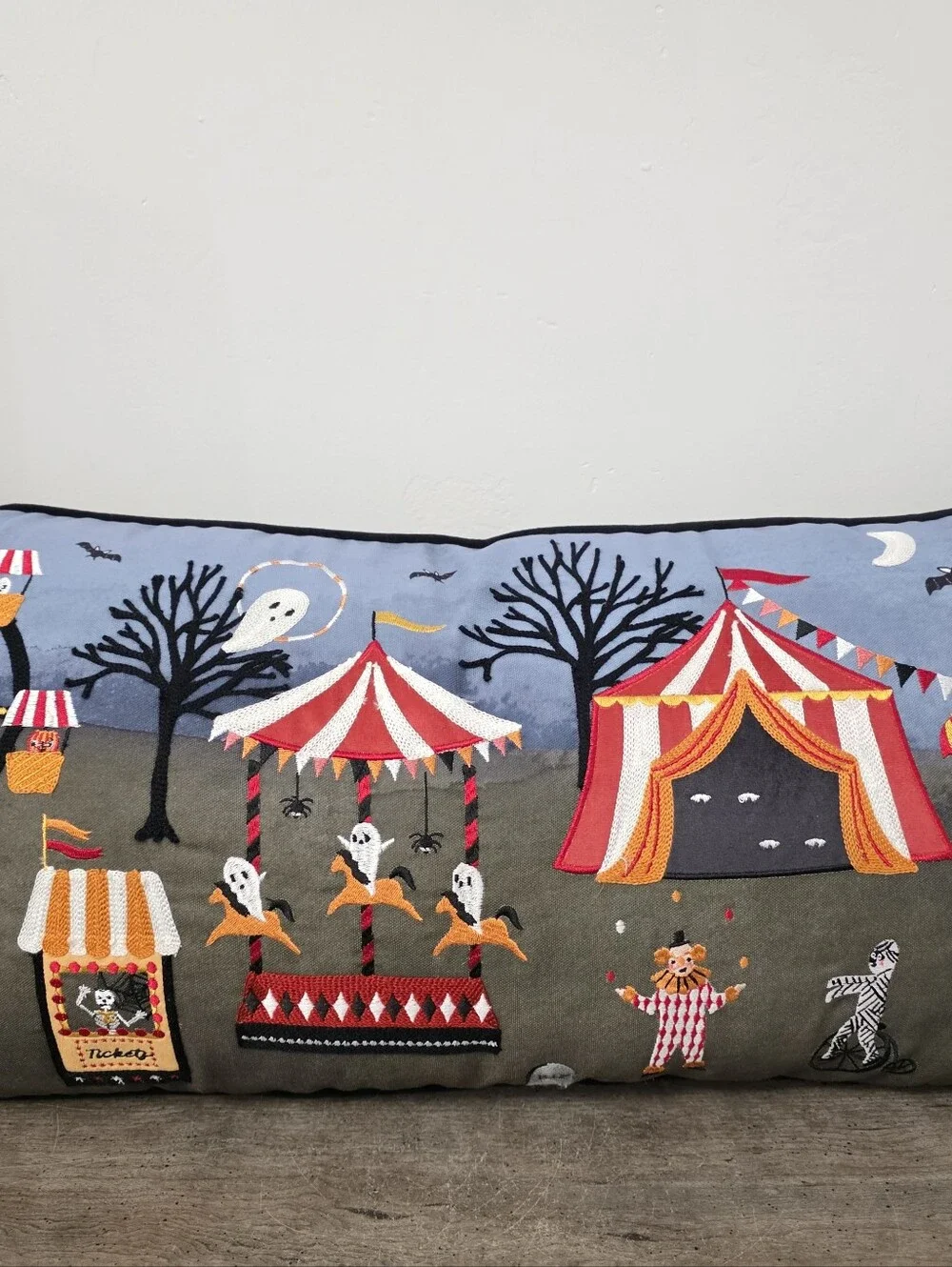 Cynthia Rowley Carnival Scene Halloween Pillow XL Viral